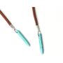 Vintage Earrings Bohemian Ethnic Turquoise Pendant Long Bandage Suede Choker Necklaces Teardrop Circle Round Hallow Pattern Dangle Set for Women Girls Jewelry