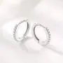Small Sterling Silver Hoop Earrings for Women Men Girls, 4 Pairs Tiny Cubic Zirconia Huggie Earrings Set | Mini Hypoallergenic Cartilage CZ Tragus Helix Piercing Earrings 8mm 10mm 12mm