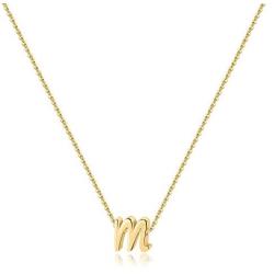 Memorjew 925 Sterling Silver Initial Necklace for Women Girls, Dainty Hypoallergenic Cursive Initial Necklace for Women Girls Jewelry Gifts