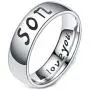 Kebaner 6MM Stainless Steel Mother Dad Daughter Son Gifts Family Jewelry Ring Band Engraved I Love You Kebaner 6MM Stainless Steel Mother Dad Daughter Son Gifts Family Jewelry Ring Band Engraved I Love You