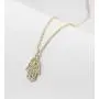 Kyerlyn Hamsa Evil Eye Pendant Necklace 14K Gold Plated Dainty Necklace for Women Handmade Jewerly Gift for Teen Girls Kyerlyn Hamsa Evil Eye Pendant Necklace 14K Gold Plated Dainty Necklace for Women Handmade Jewerly Gift for Teen Girls