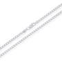 NYC Sterling Chain Necklace 3MM Sterling Silver .925 Curb Link For Men And Women, Made In Italy