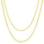 Nuragold 14k Yellow Gold 2mm Solid Franco Wheat Spiga Foxtail Chain Pendant Necklace, Mens Womens Lobster Lock 16'' 18'' 20'' 22'' 24'' 26'' 28'' 30''
