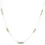 PZ Paz Creations 925 Sterling Silver Necklace For Women Girls | 14kt Gold Over Silver Two-tone Station Design | 24'' with Lobster Lock | Hypoallergenic