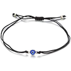 6pcs Red/Black String Kabbalah Turkish Evil Eye Charm Bracelets for Protection and Luck Adjustable Hand-Woven Red Cord Thread Friendship Bracelet Amulet Jewelry