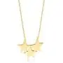 GELIN 14k Yellow Gold Triple Stars Pendant Necklace for Women | Star Choker Necklace | Dainty Friendship Family Jewelry