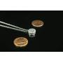 Dahi Shop Third Eye Necklace Nazar Amulet Turkish Greek Evil Eye Necklace Pendant Delivered with Jewelry Gift Box Natural Gemstone Circle Pendant 16'' Chain Silver-Tone + 2'' Extender