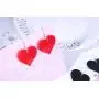 Acrylic Heart Dangle Charm Earrings for Women Girls 90s Party Lovely Acrylic Big Heart Drop Earrings Jewelry