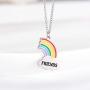 2 Pcs Rainbow Cloud Pendant Necklaces BFF Friendship Jewelry Gifts for Girls