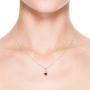 Ruby Infinity Heart Pendant with Diamonds (4mm Ruby)