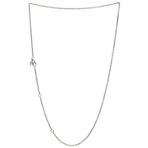 Ollia Jewelry 925 Sterling Silver 1.5mm Adjustable Rolo Chain Necklace with Lobster Claw Clasp Fit European Style Beads and Charms