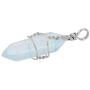 Nupuyai Hexagonal Healing Crystal Point Necklace for Women Men, Handmade Wire Wrapped Stone Dowsing Pendulum Pendant with Chain 19''