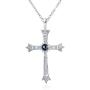 Jewenova Cross Projection Necklace for Women Men Bible Lords Prayer Cross Necklace Cubic Zirconia Cross Pendant Necklace Christian Religious Jewelry Gifts for Women