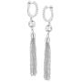 Silpada Cosmos Tassel Drop Earrings with Cubic Zirconia in Sterling Silver