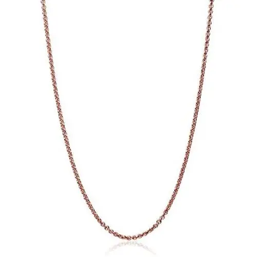 GemStar USA Rose Gold Flashed Sterling Silver 1mm Thin Cable Rolo Chain Necklace, 14-36 Inches GemStar USA Rose Gold Flashed Sterling Silver 1mm Thin Cable Rolo Chain Necklace, 14-36 Inches