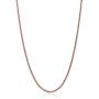 GemStar USA Rose Gold Flashed Sterling Silver 1mm Thin Cable Rolo Chain Necklace, 14-36 Inches