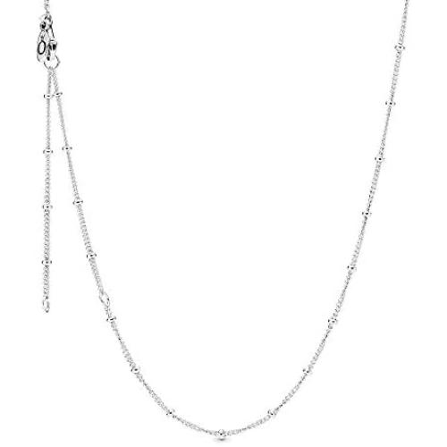 Pandora Jewelry Beaded Sterling Silver Necklace, 27.6''
