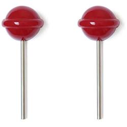 Red Lollipop Drop Earrings for Women Girls Kids Cute Candy Dangle Earring Resin Simulation Food Earrings Trendy Style Candy Resin Drop Earrings for Teens Children Funny Jewelry
