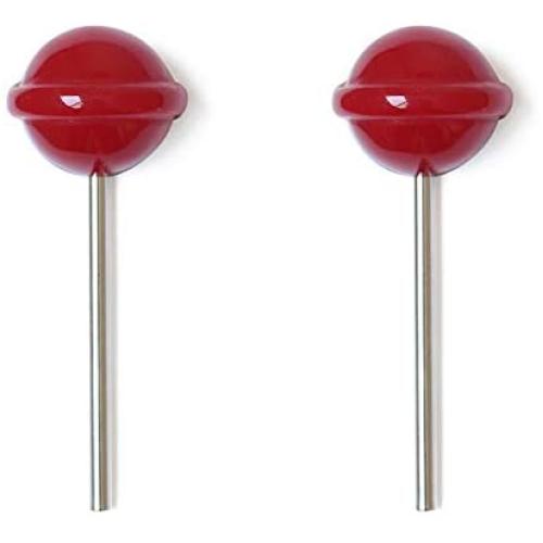 Red Lollipop Drop Earrings for Women Girls Kids Cute Candy Dangle Earring Resin Simulation Food Earrings Trendy Style Candy Resin Drop Earrings for Teens Children Funny Jewelry