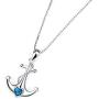 YFN Sterling Silver Anchor Pendant Necklace Nautical Jewelry for Women Girls
