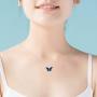 BLING BIJOUX Crystal Monarch Butterfly Pendant Necklace Never Rust 925 Sterling Silver Natural and Hypoallergenic Chain For Women and Girls with Free Breathtaking Gift Box for a Special Moment of Love