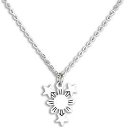 Kivosliviz Philippines Sun Necklace Philippines Jewelry Gift for Filipino Philippines Star Necklace Philippine Pride Necklace