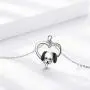 Dog Necklace for Women 925 Sterling Silver Puppy Dog Heart Pendant Necklace Cute Animal Jewelry for Birthday Christmas Gifts