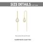 14K Gold Opal Teardrop Threader Earrings for Women Girls Yellow Gold Drop Dangle Earrings Dainty Earrings Valentines Day Wedding Christmas Gold Jewelry