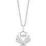 Jewelili Enchanted Disney Fine Jewelry Sterling Silver 1/20 CTTW Ariel Shell Pendant