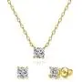 Howoo 14K Gold Plated Dainty Necklaces and Stud Earrings Set Cubic Zirconia Pendant Necklace Gold Earrings for Women Girls Gift Howoo 14K Gold Plated Dainty Necklaces and Stud Earrings Set Cubic Zirconia Pendant Necklace Gold Earrings for Women Girls Gift