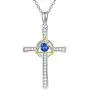 AOBOCO Sterling Silver Celtic Knot Cross Necklace Religious Irish Cross Pendant Necklace with Austria Cubic Zirconia Crystals Jewelry St. Patricks Day for Women Girls Unisex AOBOCO Sterling Silver Celtic Knot Cross Necklace Religious Irish Cross Pendant Necklace with Austria Cubic Zirconia Crystals Jewelry St. Patricks Day for Women Girls Unisex