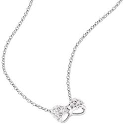 Carleen 925 Sterling Silver Cubic Zirconia CZ Simulated Diamond Small Cute Bow Tie Earrings Bangle Bracelet Pendant Necklace Jewelry for Women Girls Teens