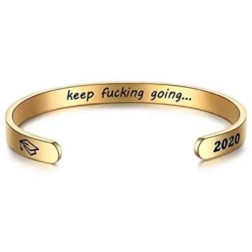 NEWNOVE Graduation Gifts for Her 2020-2021 Engraved Mantra Inspirational Cuff Bangle with 2021 Graduation Cap Graduation Friendship Gifts… NEWNOVE Graduation Gifts for Her 2020-2021 Engraved Mantra Inspirational Cuff Bangle with 2021 Graduation Cap Graduation Friendship Gifts…