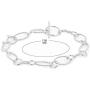 Vanbelle Stering Silver Jewelry Hand-Made Oval Fancy Link Chain Bracelets with Rhodium Plating for Women and Girls
