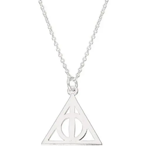 Harry Potter Jewelry for Women, Sterling Silver Deathly Hallows Pendant Necklace, 18'' Chain Harry Potter Jewelry for Women, Sterling Silver Deathly Hallows Pendant Necklace, 18'' Chain