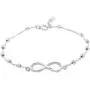 Honolulu Jewelry Company Sterling Silver Infinity Symbol with Cable and Bead Chain Bracelet Honolulu Jewelry Company Sterling Silver Infinity Symbol with Cable and Bead Chain Bracelet