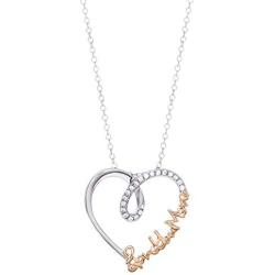 Hallmark Jewelry for Women, Sterling Silver Love You More Heart Pendant Necklace