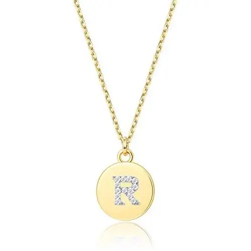 Tiny Initial Necklaces - 14K Gold Plated Dainty Cute Round Letter Necklace for Women Girls Tiny Initial Necklaces - 14K Gold Plated Dainty Cute Round Letter Necklace for Women Girls