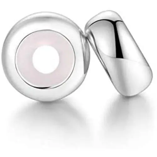 Clip Stopper Charms Sterling Silver Rondelle Spacer Bead for Bracelets （2 PCS）