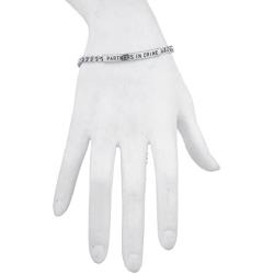 LUX ACCESSORIES Silver Tone Partners in Crime BFF Best Friend Bracelet Set