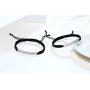 PJ Jewelry Personalized Custom His and Hers Handmade Rope Braided Nameplate ID Matching Couple Bracelets for Lover