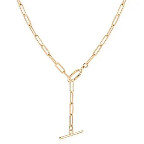 TIKCOOL Link Chain Necklaces for Women Chunky Oval Rectangle Paperclip Choker Necklace Adjustable Toggle Clasp Double Layered Collar Necklace for Girls TIKCOOL Link Chain Necklaces for Women Chunky Oval Rectangle Paperclip Choker Necklace Adjustable Toggle Clasp Double Layered Collar Necklace for Girls