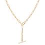 TIKCOOL Link Chain Necklaces for Women Chunky Oval Rectangle Paperclip Choker Necklace Adjustable Toggle Clasp Double Layered Collar Necklace for Girls