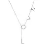 S925 Sterling Silver Jewelry Forever Love ''LOVE'' Pendant Necklace 18+2'' S925 Sterling Silver Jewelry Forever Love ''LOVE'' Pendant Necklace 18+2''