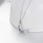 AOBOCO Sterling Silver Crescent Moon Necklace for Women, Gorgeous Multicolor Moon Pendant Embellished with Crystals from Austria, Anniversary Birthday Moon Jewelry Gifts for Lovely Ladies AOBOCO Sterling Silver Crescent Moon Necklace for Women, Gorgeous Multicolor Moon Pendant Embellished with Crystals from Austria, Anniversary Birthday Moon Jewelry Gifts for Lovely Ladies