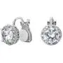 Bright Peach Cubic Zirconia Clip on Round Stud Earring Non Pierced Women/Girl Earring Bright Peach Cubic Zirconia Clip on Round Stud Earring Non Pierced Women/Girl Earring