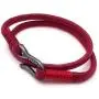 Mens Cord Double Wrap Bracelet - Red Handcrafted in USA Mens Cord Double Wrap Bracelet - Red Handcrafted in USA