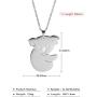 TEAMER Koala Pendant Necklace Stainless Steel Animal Cute Stick Figure Jewelry for Women Girls