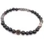 Mens Recycled Glass & Black Ebony Wood Stretch Bead Bracelet Handcrafted in Usa Mens Recycled Glass & Black Ebony Wood Stretch Bead Bracelet Handcrafted in Usa