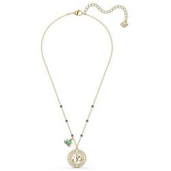 SWAROVSKI Womens Symbolic Jewelry Collection, Rose Gold Finish, Green Crystals, Clear Crystals